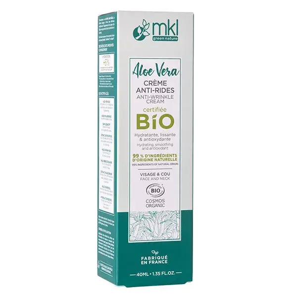 Creme Anti-Rugas Orgânico de Aloe Vera MKL Green Nature 40ml