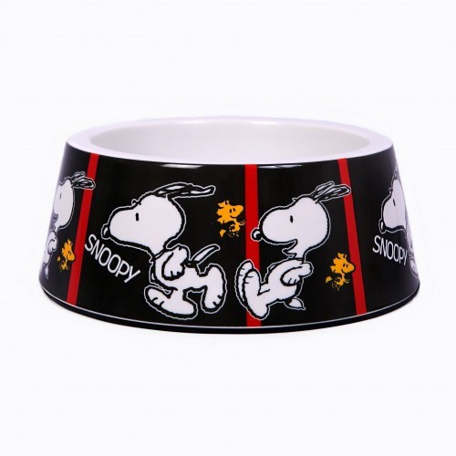 Comedouro para cães Snoopy Filmblack em melamina, preto