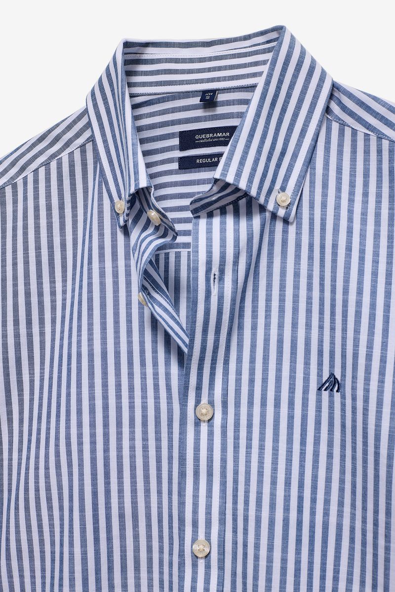 CAMISA ÀS RISCAS EM SLUB