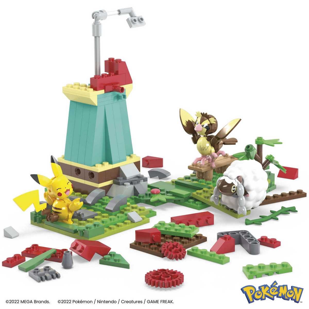 Pikachu, Roocoule et Moumouton - Moulin à la campagne