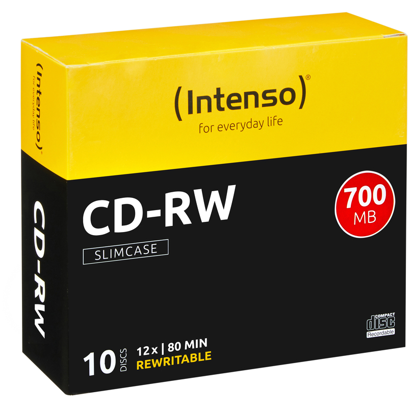 Intenso CD-RW, 0.7 GB, Slimcase, 10 Stück