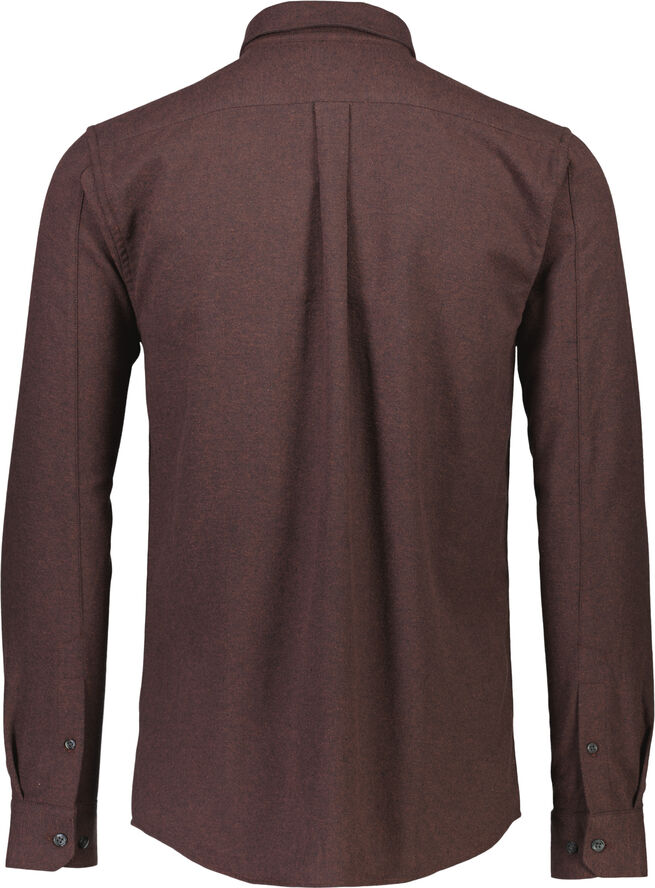 Lindbergh Brushed twill shirt L/S Dk burgundy