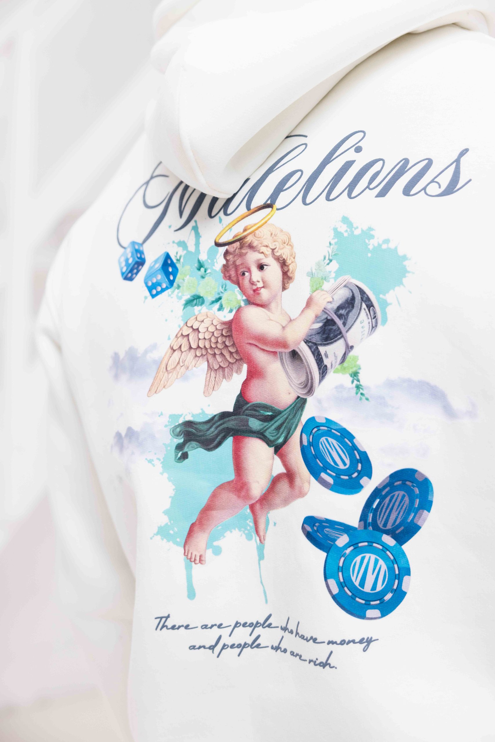 Malelions Angel Hoodie Heren Wit
