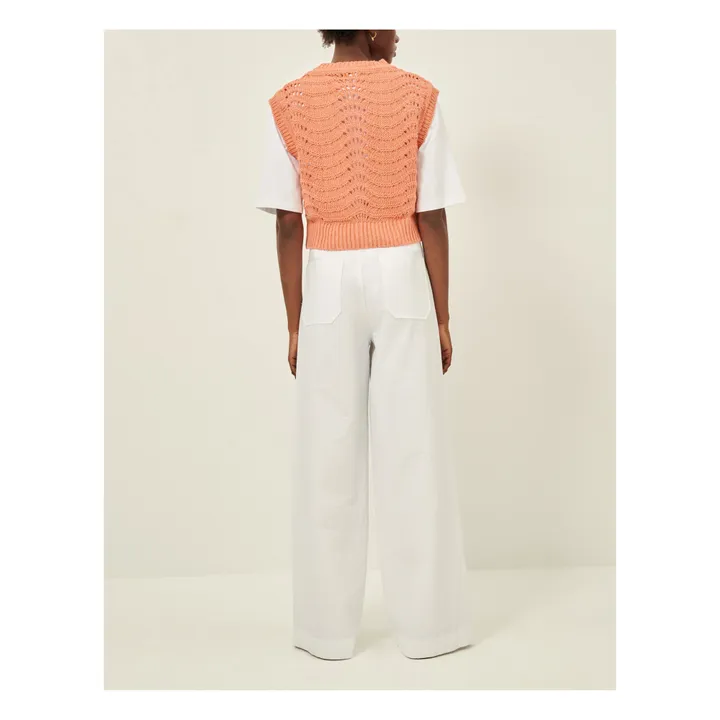 Sessùn Pull Sans Manches Haki Coton Recyclé | Rose pêche