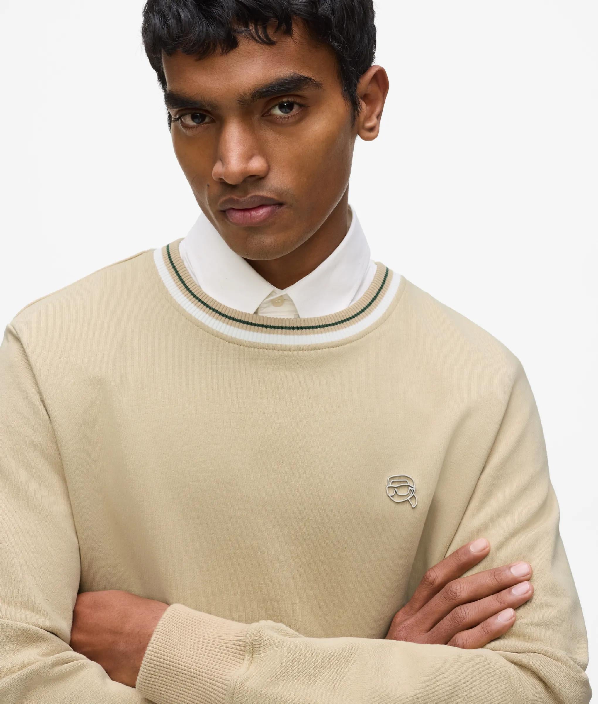Ikon sweatshirt met streepdetail