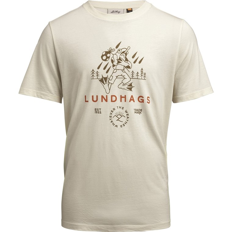 Lundhags Järpen Printed T-shirt M Chalk White