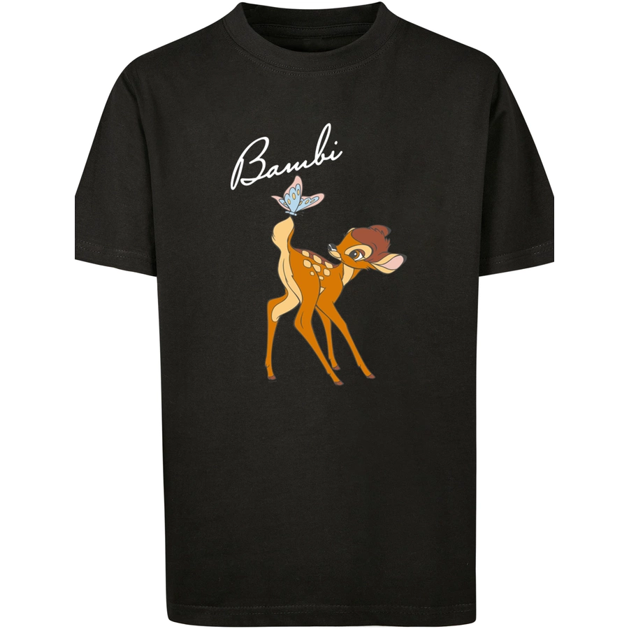 F4NT4STIC T-Shirt  Bambi Schmetterling Tail schwarz