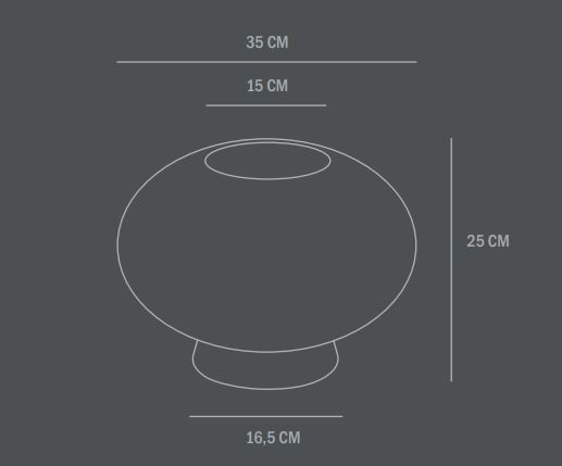 Kabin Vase Fat Black