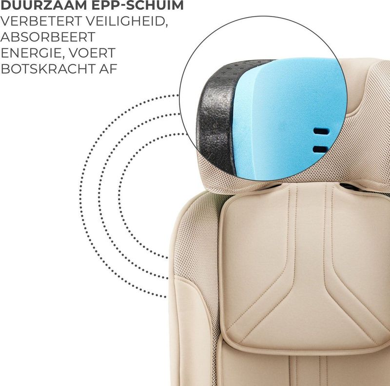 Kinderkraft - XPEDITION 3 i-Size - Autostoel - Beige - 40-150 cm - 360° draaibare base - RWF tot 22 kg - ISOFIX