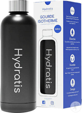 Hydratis Gourde Noir 500ml 1 Pièce