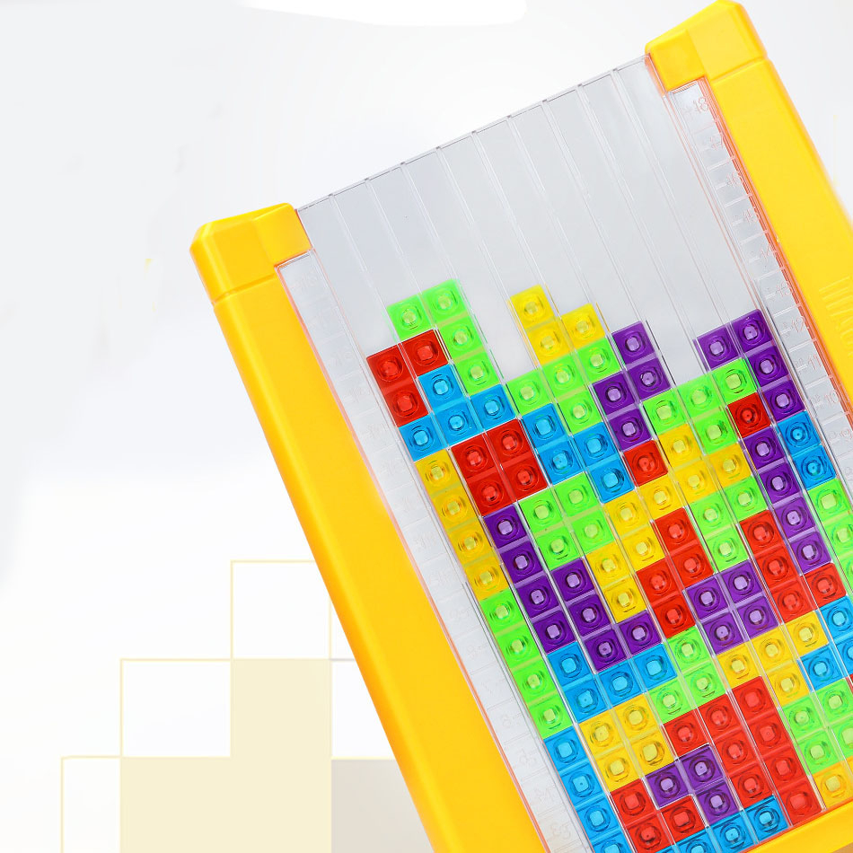 (23x17cm) Kinder Blockbaustein Puzzle Spiel Pädagogisches Lern Spielzeug Gehirn Training - Bunt
