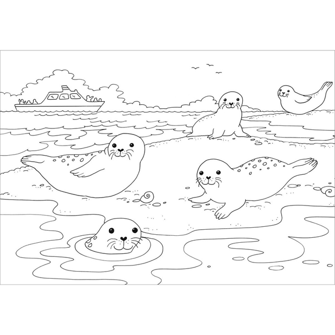 Metallic Sticker Malbuch - Am Meer
