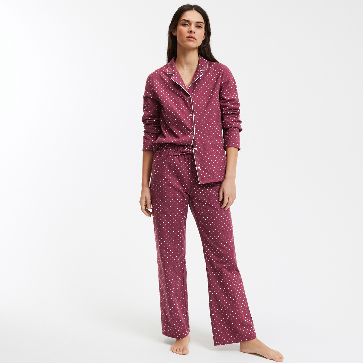 COLEÇÕES LA REDOUTE<br>Pijamas com bolinhas no pilou