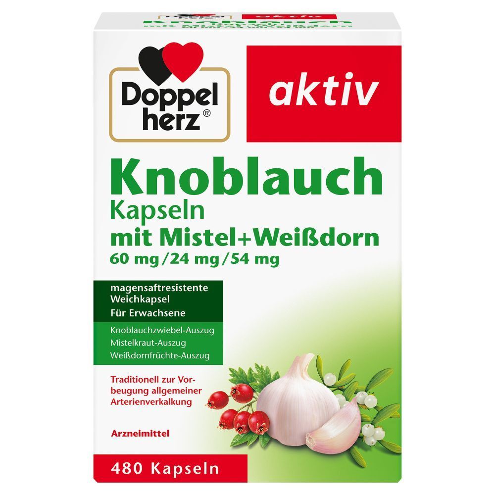 Doppelherz® aktiv Knoblauchkapseln mit Mistel + Weißdorn