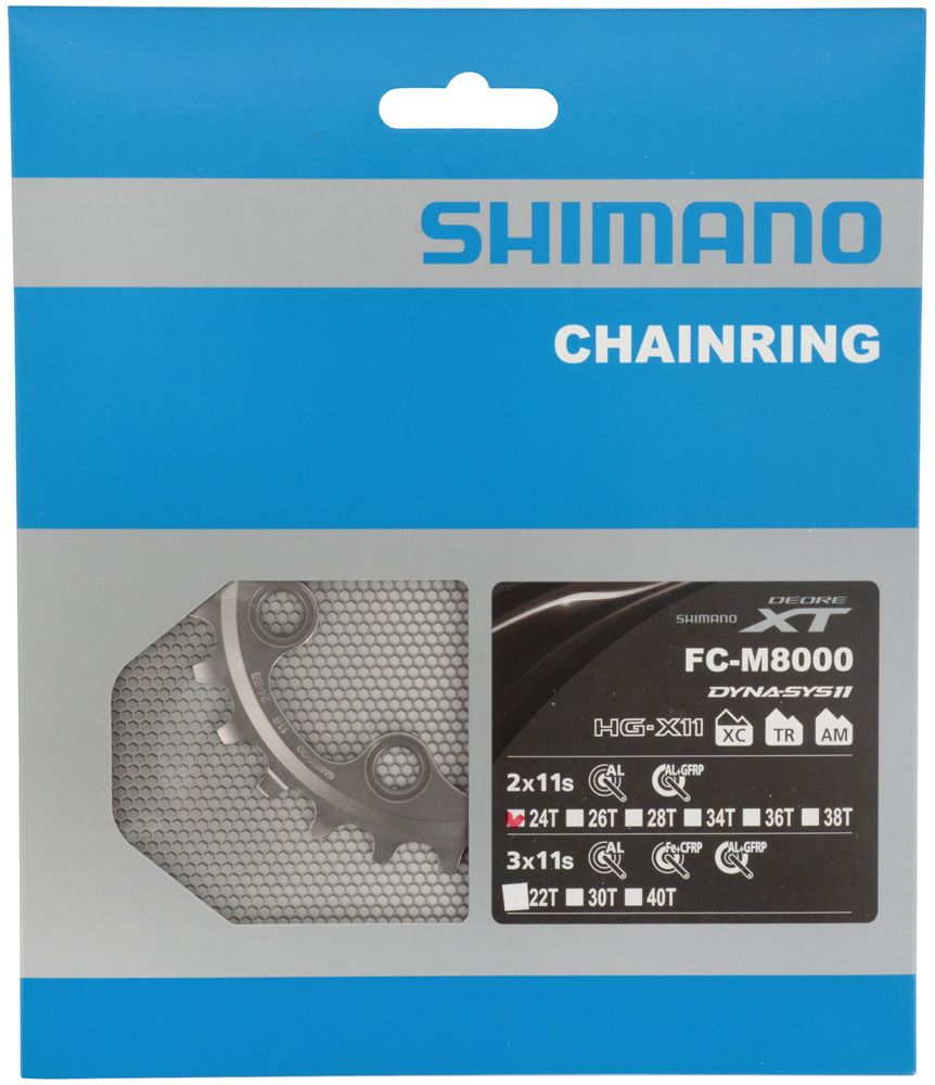Shimano XT FC-M8000 2-fach Kettenblatt 24 Zähne (BB) kaufen | Bike-Discount