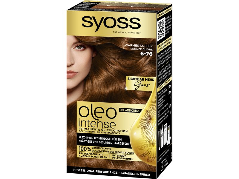 Syoss oleo intense Haarcoloration Oleo Intense 6-76 Warmes Permanente Haarfarbe für glänzendes, glattes und gesund aussehendes Haar