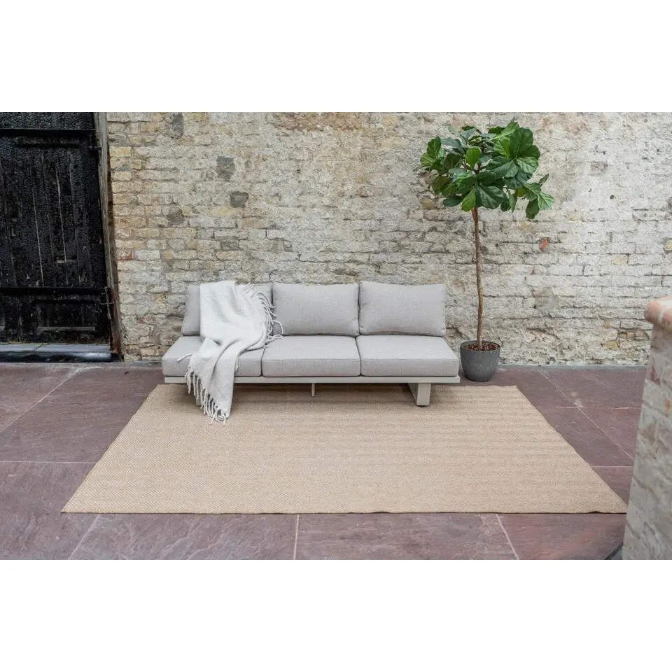 Interieur05 Jute buitenkleed naturel zigzag - 290 x 200 cm