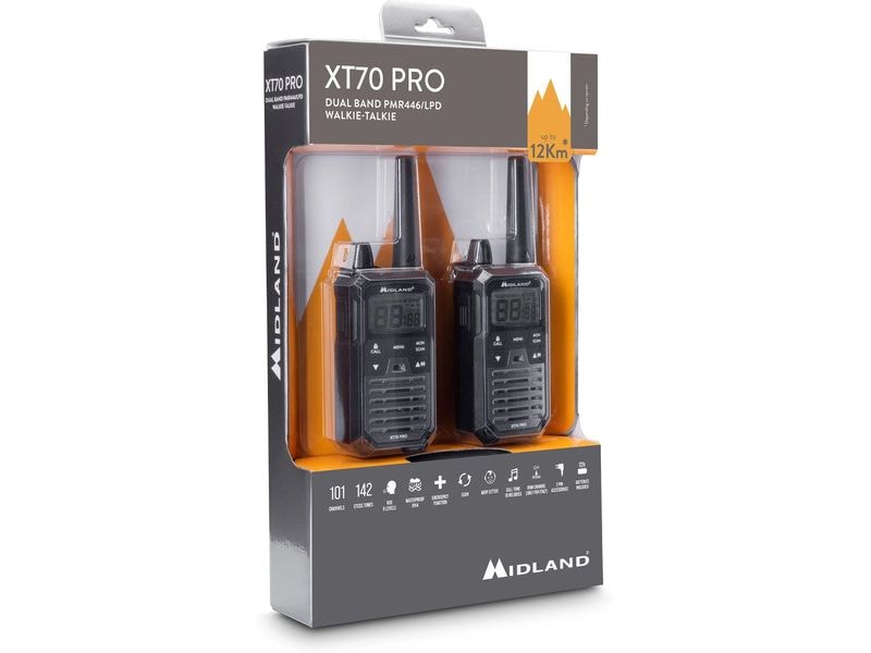 Midland Funkgerät XT70 Pro Twin, 2er Set Handfunkgeräte-Set