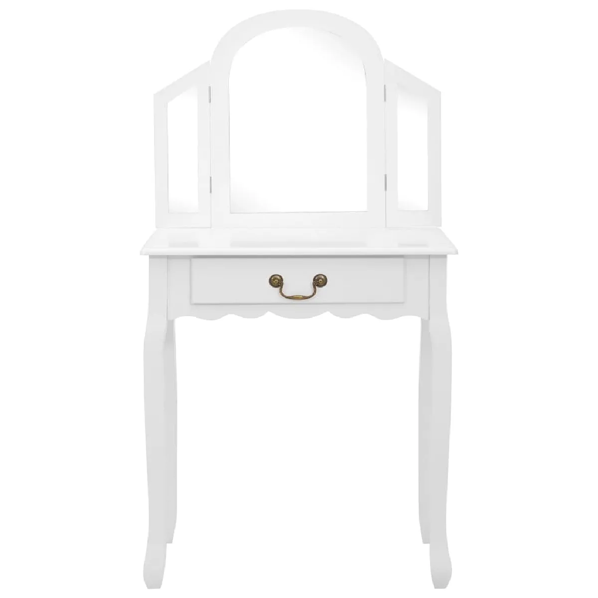 Helloshop26 Coiffeuse de luxe MDF - Blanc