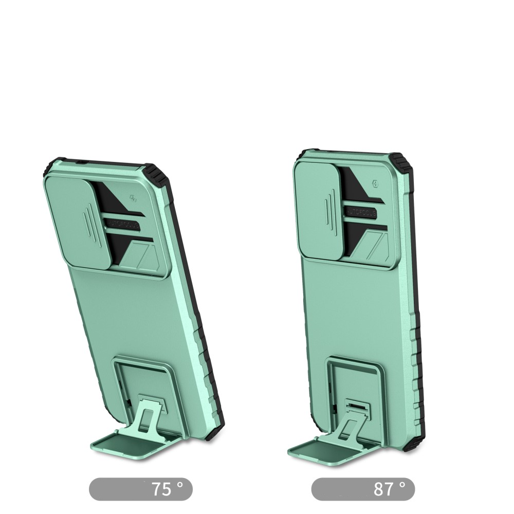 Samsung Galaxy S24 Hybrid Outdoor Hardcase Hülle mit Cam-Slider   Kickstand - Türkis (Matt)