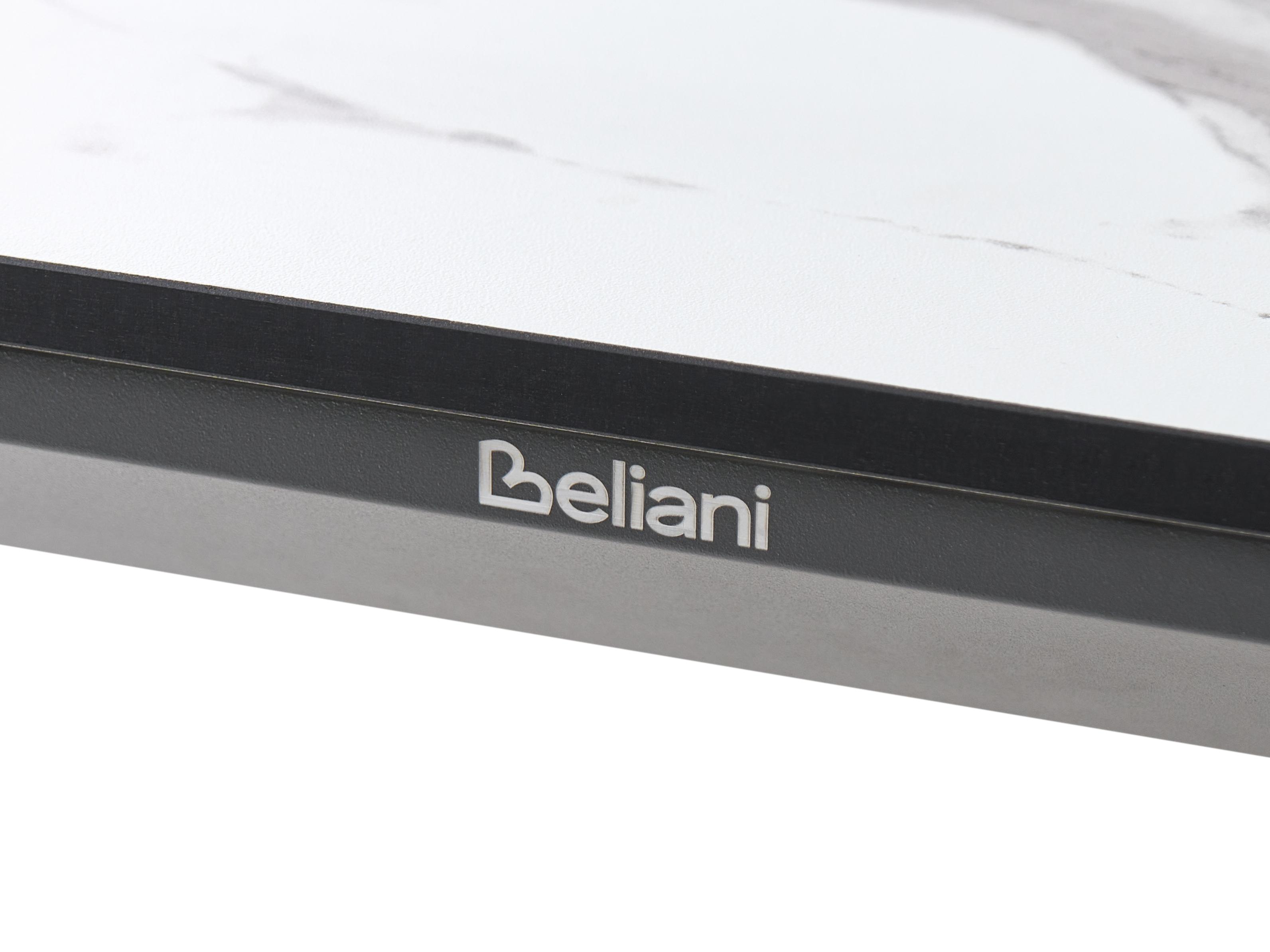 Tuin eettafel SOVARETO 180 cm 90 cm Marmereffect Wit marmer
