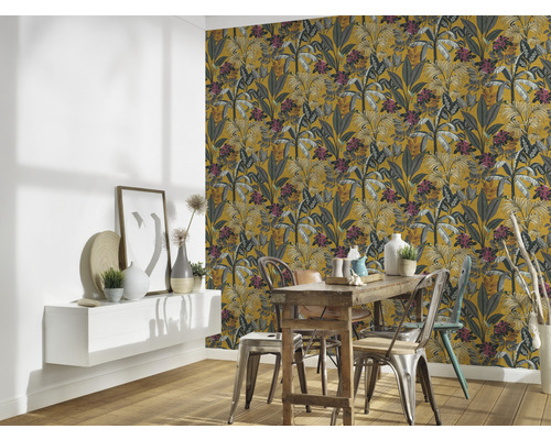 Vliesbehang 38738-1 Pint Walls Nature Leaves Yellow