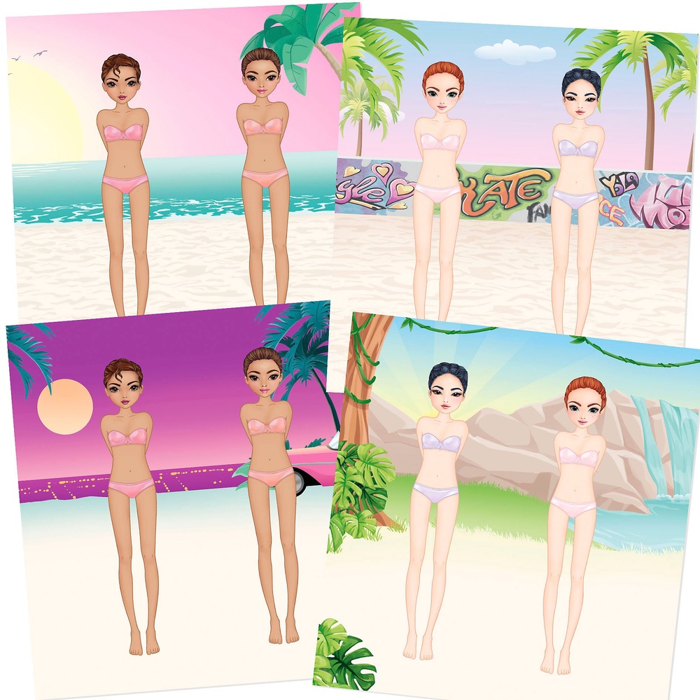 TOPModel Anzieh-mich-auf-Strandzeit-Stickerbuch