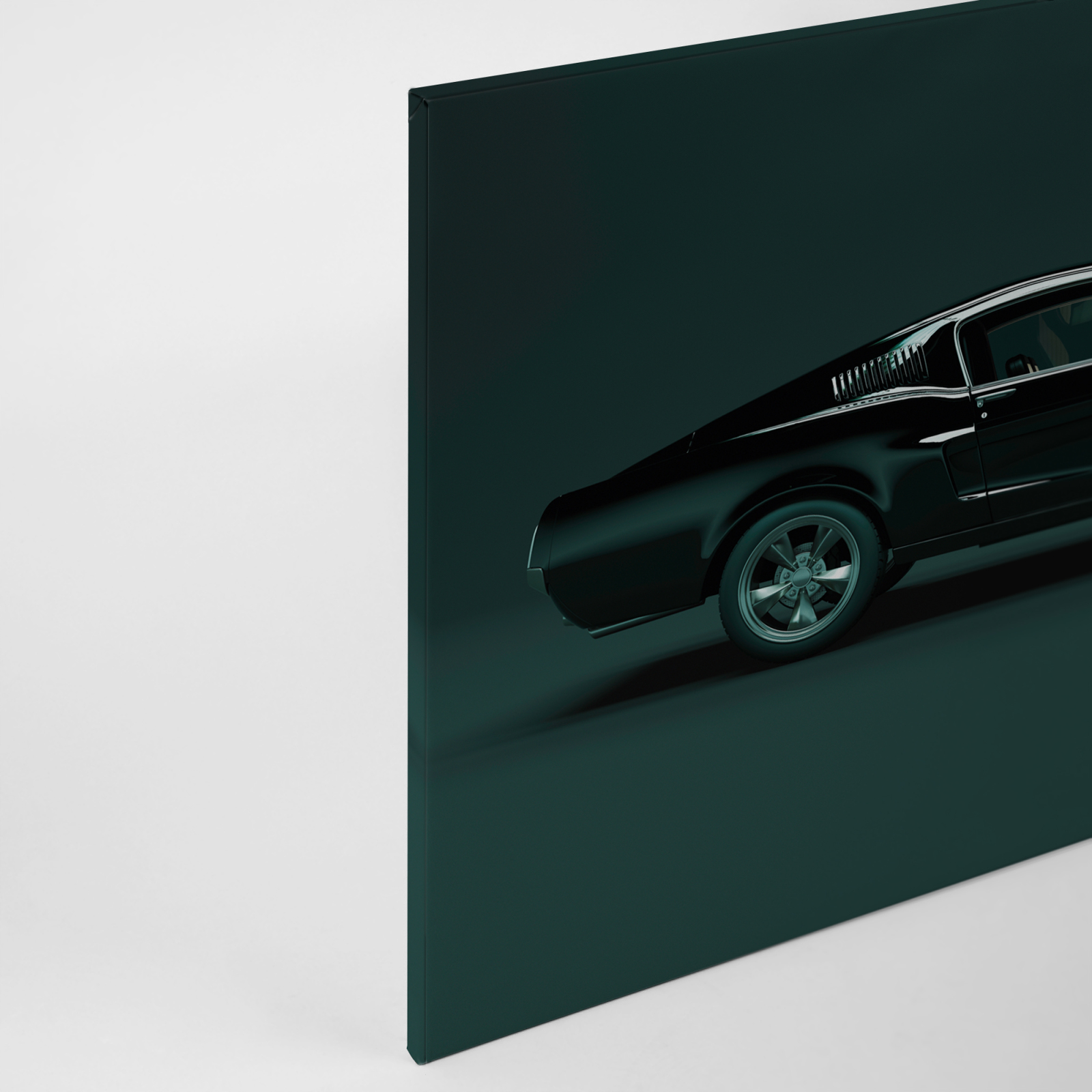 Leinwandbild OLDTIMER 1 - grün-schwarz - 90x60 cm