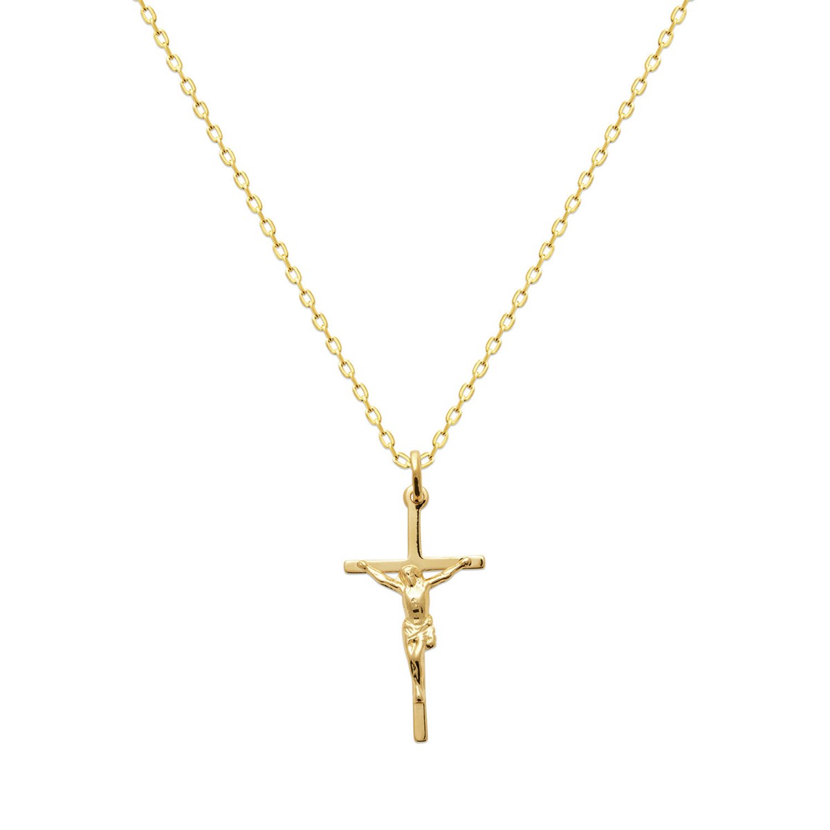 Pendentif Brillaxis Christ crucifié plaqué or