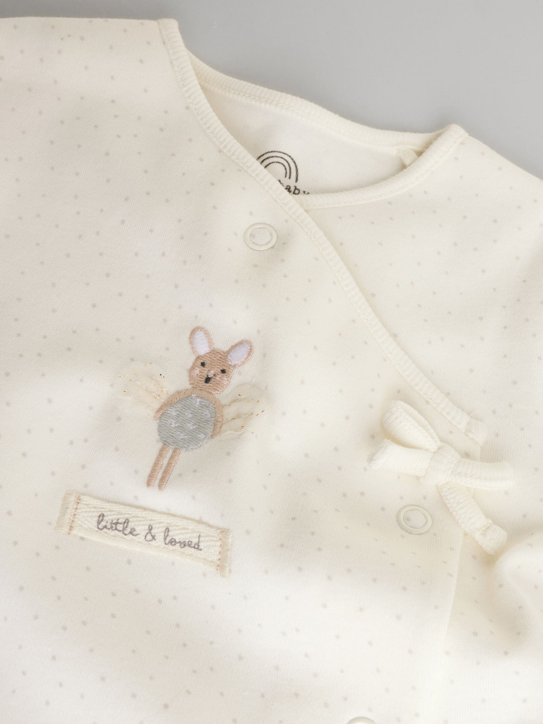 Ecru Fairy Mouse - Set van 3 babypyjama's (0-2jr)