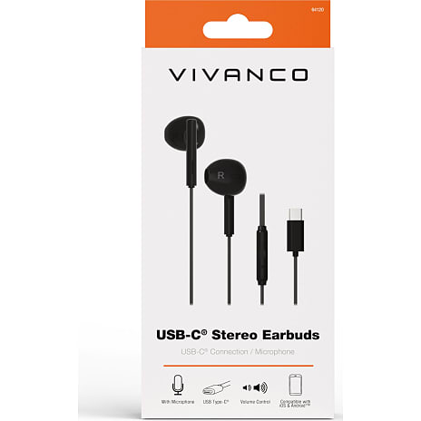 Vivanco Smart Pro USB-C in-ear høretelefoner - sort