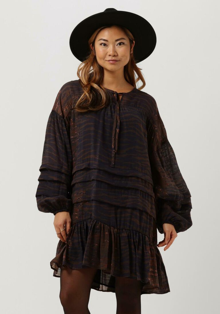 FREEBIRD bruine freebird mini jurk pepper dress