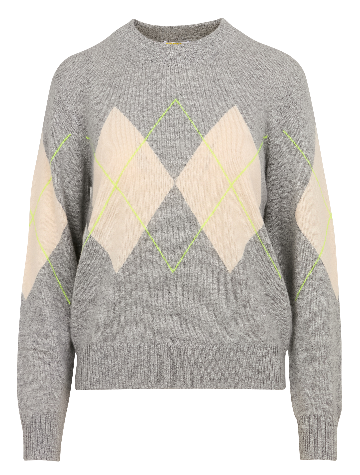 Pull losanges en cachemire | Gris