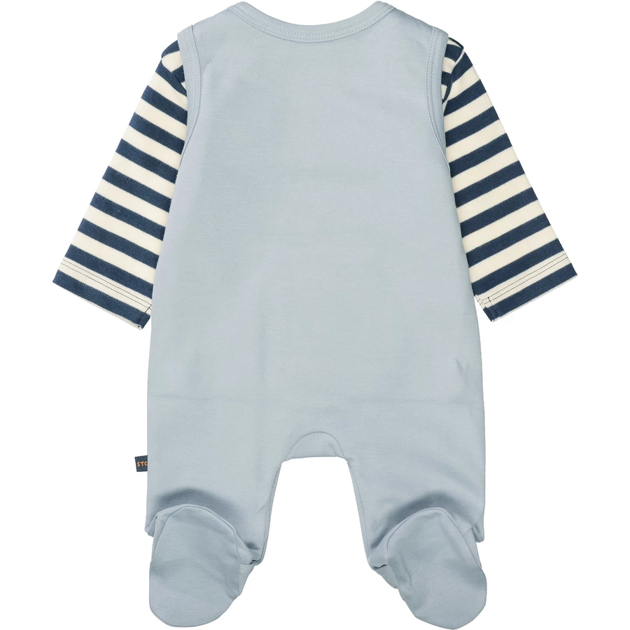 Staccato Strampler+Shirt mid blue