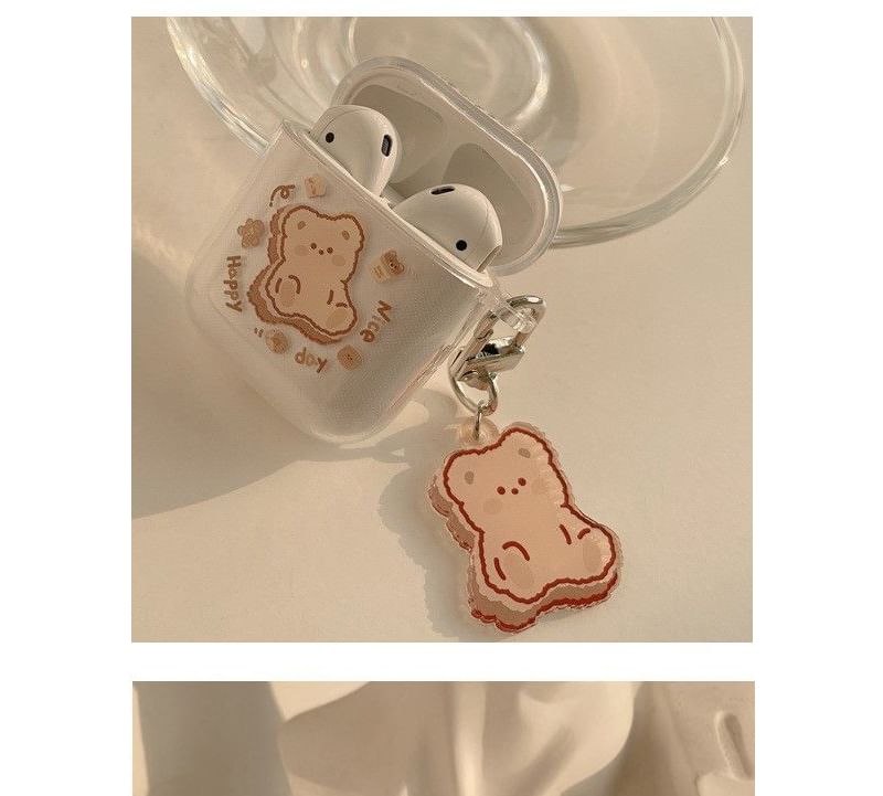 kloudkase - Bear Transparent AirPods / Pro Earphone Case Cover