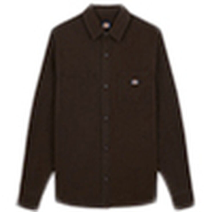 Dickies DUCK CANVAS LS SHIRT DARK BROWN Dark brown
