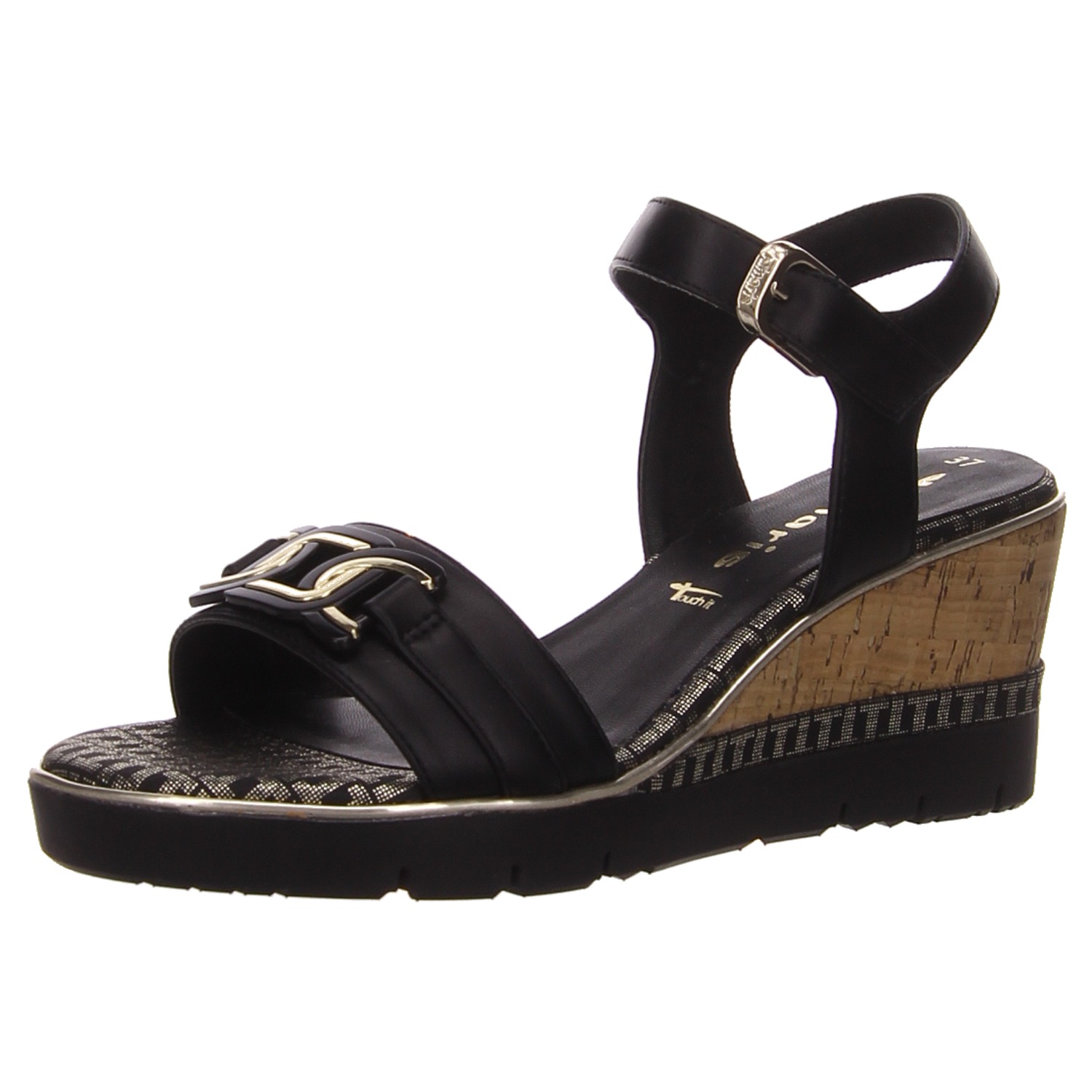 Tamaris Keilsandalette schwarz schwarz