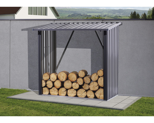 Brandhoutberging L 163 x 89 x 154,5 cm antraciet