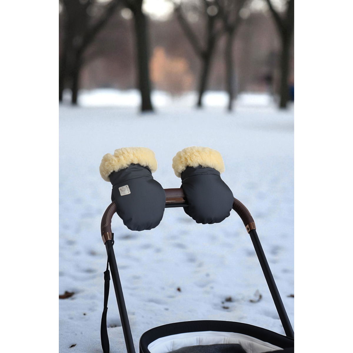KaiserKaiser   REFLECT Lammfell Kinderwagenhandschuh anthracite