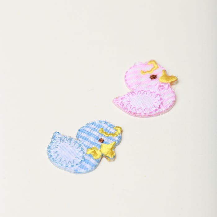 Atelier Veritas-Set van 2 patches met eendjes 3x3cm