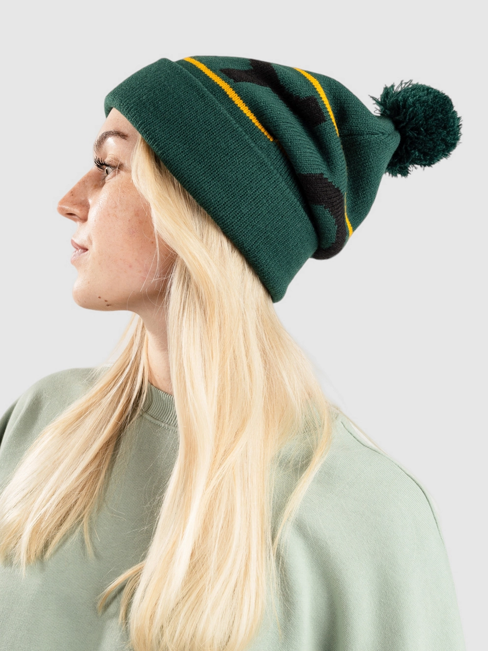 Oakley Factory Cuff Beanie hunter green/amber yellow