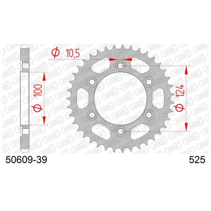 Kit chaine AFAM 525 Type Acier Premium