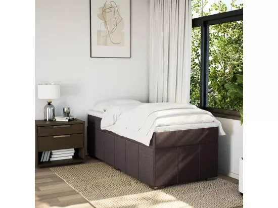 Sommier à lattes de lit avec matelas Marron foncé 90x190 cm