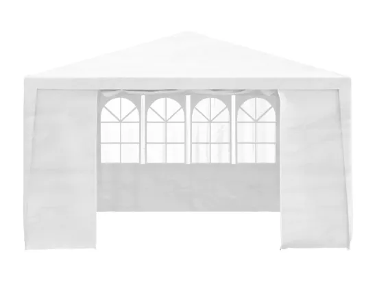 Tente de réception avec parois latérales 4x4 m Blanc 90 g/m²