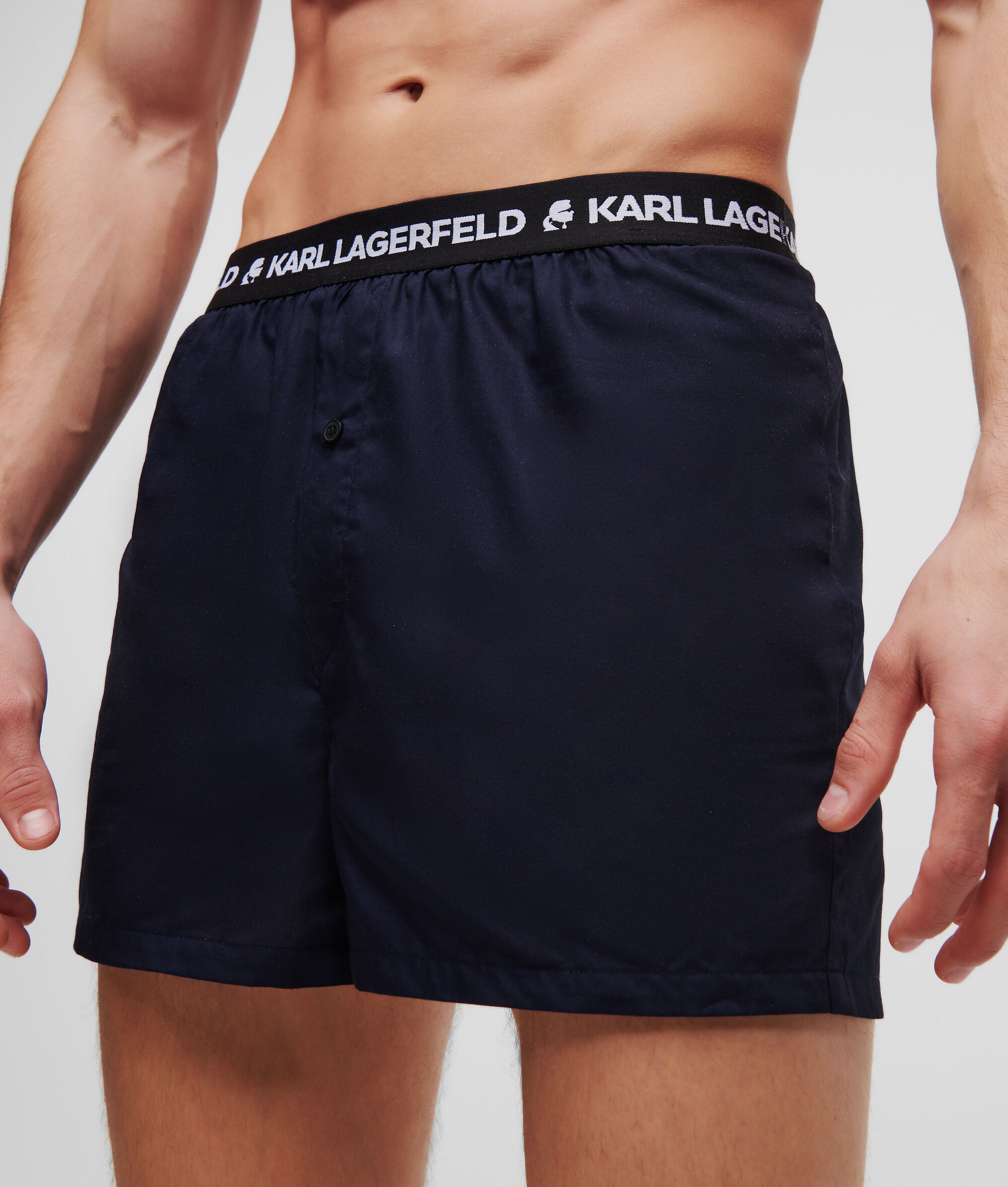 SHORT BOXER TISSÉ AVEC LOGO KARL - LOT DE 3