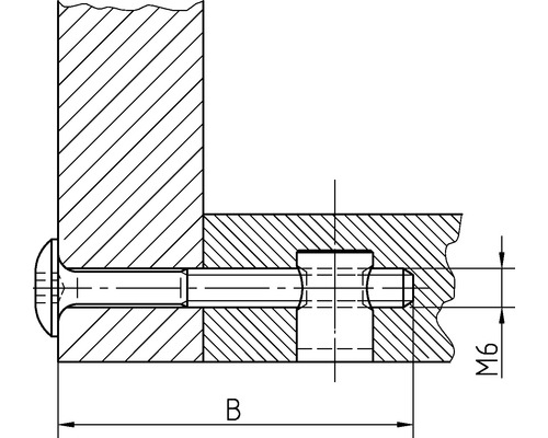 Platkopschroef met binnenzeskant M6x15 mm, verzinkt, 100 stuks
