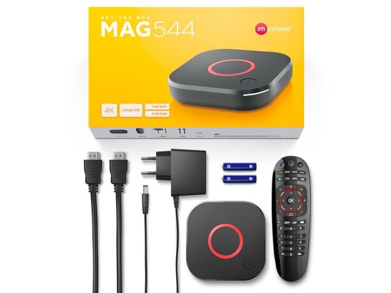Infomir Mediaplayer / IPTV Player MAG544 Set-Top-Box mit 4K-Auflösung