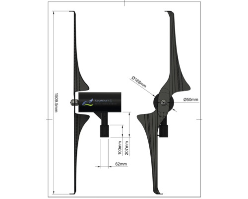 SkyWind NG 230V 600W micro-windturbine