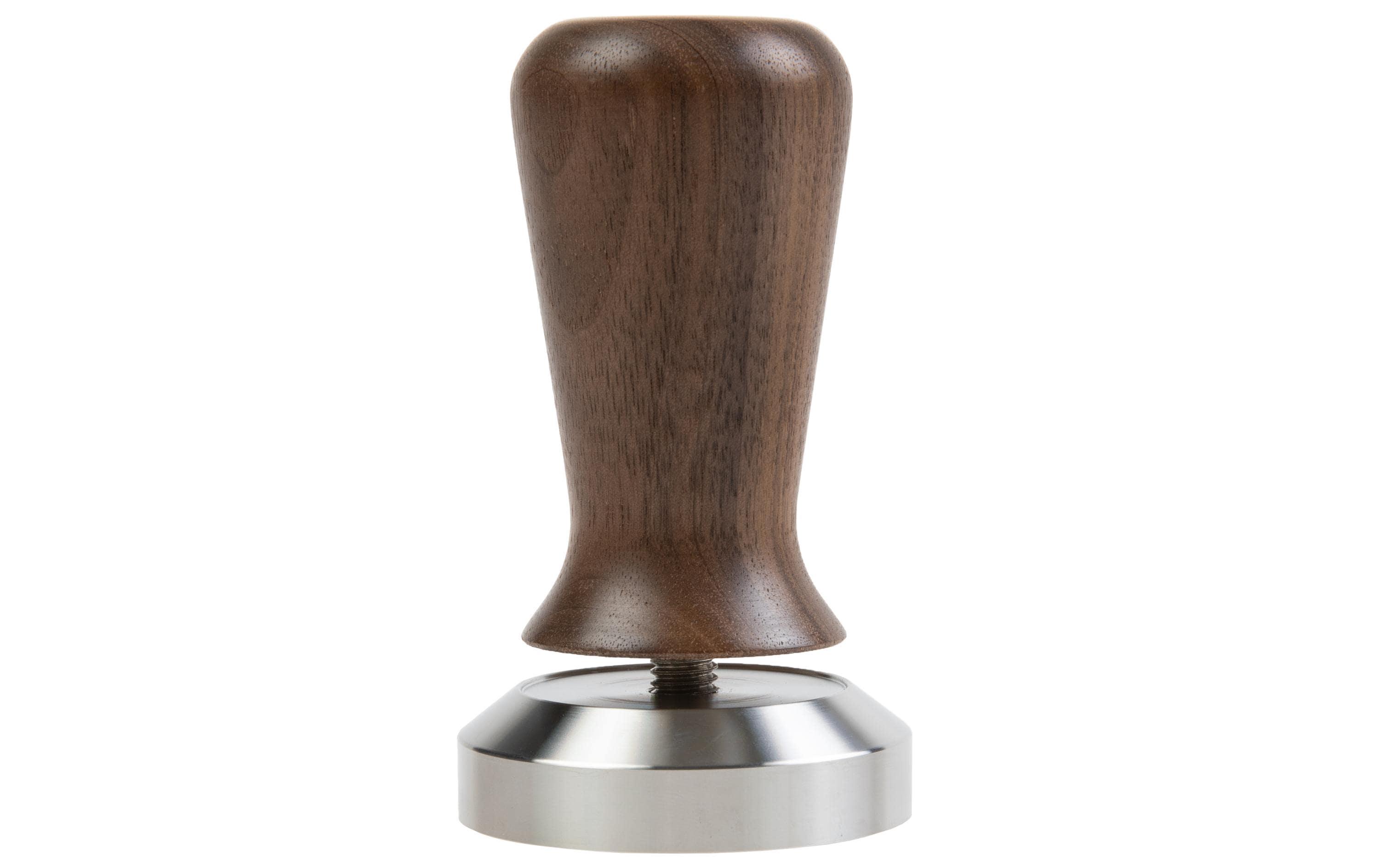 Tamper Walnuss, 53 mmKaffee-Tamper zum Verdichten des Kaffeepulvers im Sieb