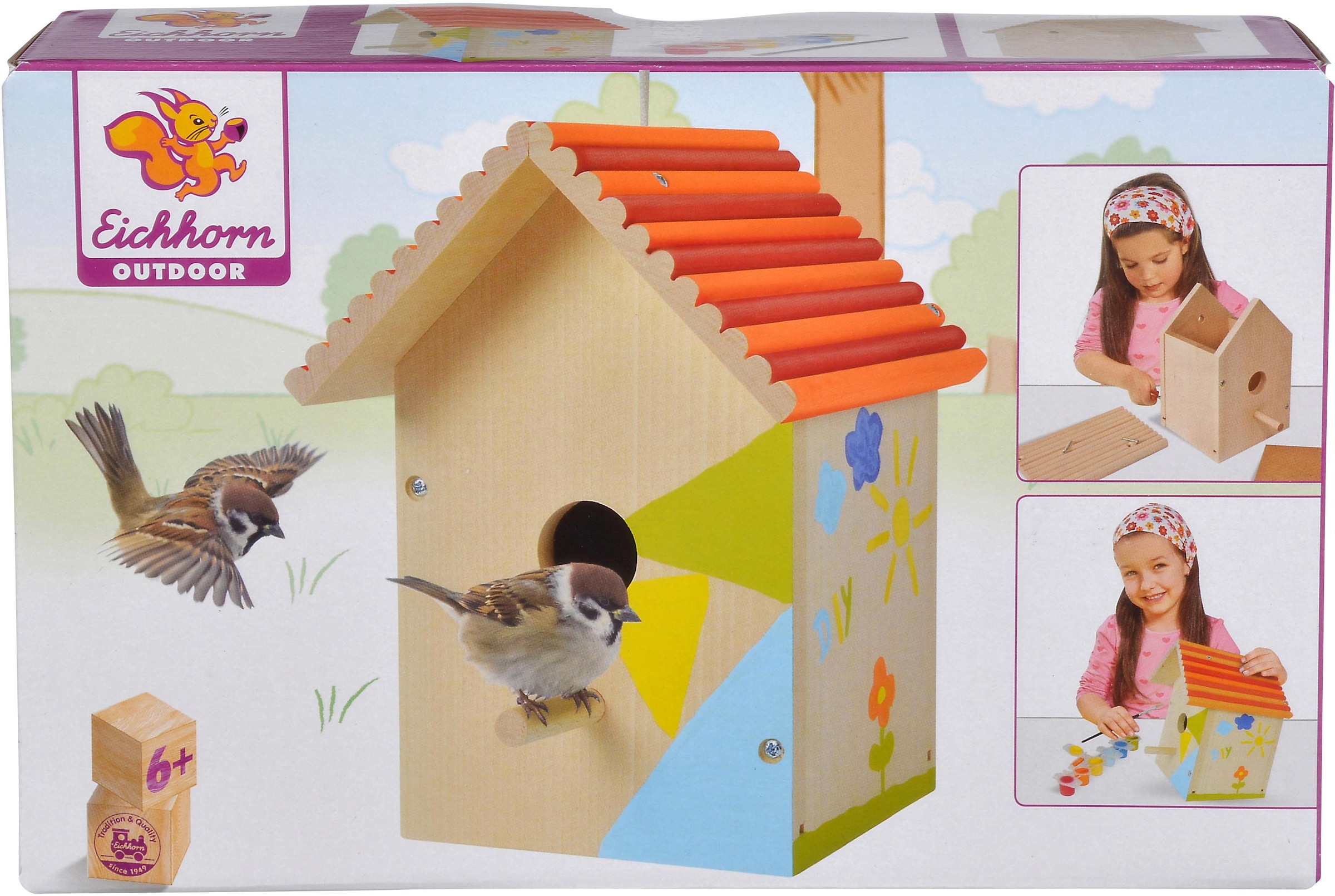 Eichhorn Kreativset »Outdoor Vogelhaus« Zum Zusammenbauen und Bemalen; Made in Europe